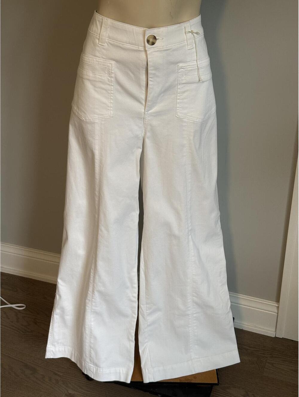 NWT Wit & Wisdom White High Waisted Wide Leg Pants
